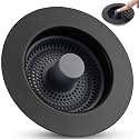 Universal 3 in 1 Kitchen Sink Drain Strainer Stopper Combo, Matte Black