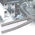 Universal 48inch Flexible Radiator Coolant Hose Stainless Steel Kit with 4Pcs Cap Clamp Silver