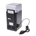 Universal 5V Car Mini Fridge Warmer and Cooler Dual Auto USB Refrigerator Freezer Office Black