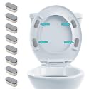 Universal 8-Pack Toilet Seat Bumpers for Bidet-Strong Adhesion/Reduce Noise