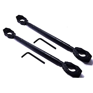 universal adjustable motorcycle handlebar cross bar m1 full black pack of 2