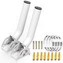 Wireless Bridge Mount 2-Pack,14 Inch Adjustable J Pole Antenna Mount,Wall or Pole Mount Bracket for Outdoor AP, CPE,WiFi Extender,TV Antenna and Weather Station,White
