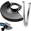 Universal Angle Grinder Guard with Flange Wrench, 6.45 Inch Adjustable Protective Shield for 4-6 Inch Grinder Blades, Compatible with Dewalt Milwaukee Makita Metabo Bosch RYOBI