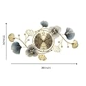 Universal Art Metal Wall Clock Elegant Floral Design With LED Lighting Stylish Hanging Clock Wall Sculpture for Home Living Room,Bedroom,Restaurrent,Cafe,Living Room,Office,Dining Area (36*2*22 In)