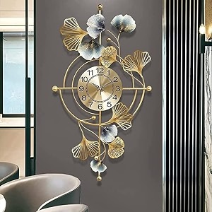universal art metal iron clock willow vertical time decorative wall artsculpture for home living roombedroomoffice 20x2x35 inches