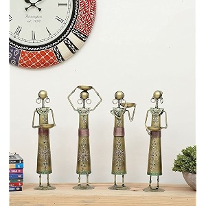 universal art metal wrought iron tribal lady worker  showpieces ladies doll figurine statue decorative items  show pieces for home decor stylish living room tea light stand hb21mt-078b