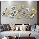 Universal Art Floral Wall Art Wrought Iron Metal Powder coated Lacquered Wall Mounted/ Hanging Ethnic Handcrafted Flower Decorative Wall Decor for Home, Office, Living Room, Restaurant,Cafe, Room Decoration (Multicolor)