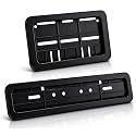 Universal Bike Number Plate Frame | Front (22.5 x 13 cm) & Rear (30 x 6.8 cm) ABS IND HSRP Number Plate Holder Set | Durable Registration Plate Frame for Bikes & Scooters | Universal Fit | Black