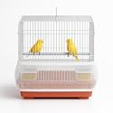 Universal Bird Cage Seed Catcher Universal Mesh Skirt Cover Stretchy Small Animal Cages Cover Pet Removable Durable Protector (White, Small)