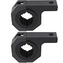 Universal Bull Bar Clamp Mounting Kit-2PCS Heavy Duty LED Light Bar Brackets for 1.38"/1.5"/1.6"/1.97" Tubes, Fits Roof Roll Cage, Bumper, Off-Road Driving Lights