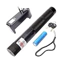 UNIVERSAL BUYER Metal Rechargeable Green Laser Pointer Party Pen Disco Light 5 Mile + Battery, LED, 3.7 Volts