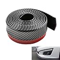 Universal Car Front Bumper Spoiler Rubber Sticker Lip Splitter Body Skirt Protector, 2.5M/8.2ft (Carbon Fibre)