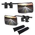 Universal Clip on Towing Mirror Extensions, Side Mirror Extenders for Towing, 360° Rotation Adjustable Tow Trailer Mirrors Truck Mirror Extensions for Towing with Clamp for Cars Vehicle SUV RV, 2PCS