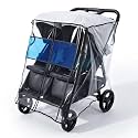 Universal Double Stroller Rain Cover, Easy Access, Durable, More Clear