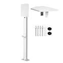 Universal EV Charging Station Stand with Hook and Canopy, Floor Mounted Vehicle Charger Holder for Secure and Convenient Charging in Garages, Factories, and Communities