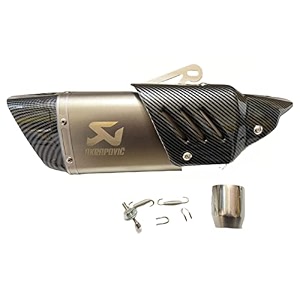 universal exhaust muffler silencer for street sports dirt bike and motorcycles silver