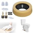 Universal Extra Thick Toilet Wax Ring, Wax Ring for Toilet with Brass Bolts