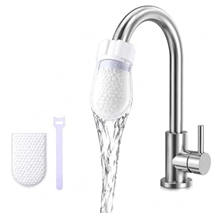 universal faucet water filter cotton replacement pack of 20 with 4 securing straps high-density tap filter cotton refills for kitchen amp bathroom faucets compatible replacement filter media
