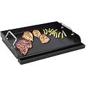 Universal Flat Top Griddle for Gas/Electric/Charcoal Grill/Stove Top BBQ Griddle Inserts, 17" x 13" Skillet for Weber Charbroil Camp Chef Nexgrill Pan Plancha Para Cocinar for Outdoor, Carbon Steel