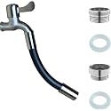 Universal Foaming Extension Tube 360° Free Bending Faucet Lengthening Extender Adjustable Sink Drain Extension Tube Bathroom Faucet Extender (50CM, Black)
