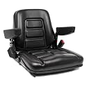 Universal Forklift Seat, Tractor Seat with Micro Switch,Armrest And Safety Belt,for Tractor,Excavator Skid Loader Backhoe Dozer Telehandler