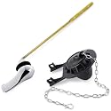 Universal Front-Mount Toilet Handle Replacement with 2-Inch Toilet Flapper