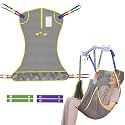 EZ Assistive Universal Full Body Patient Lift Sling,Medical Sling for Bed Positioning and Bathing Assist Aids,Transfer Sling for Elderly,Disabled,Bedridden (Purple Gray, Medium-Pack of 1 pc)