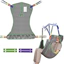 Universal Full Body Patient Lift Sling, Patient Lift Medical Sling for Bed Positioning and Bathing Assist Aids,Transfer Sling for Elderly,Disabled,Bedridden(Purple Gray,Large)