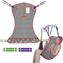 Universal Full Body Patient Lift Sling, Patient Lift Medical Sling for Bed Positioning and Bathing,Transfer Sling for Elderly,Disabled,Bedridden(Purple Gray,Small)