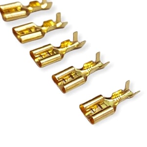 100pcs 6mm electrical wire cable thimble lugs reliable crimp terminal female spade wire connectors