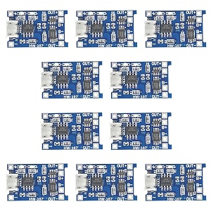 10pcs tp4056tpa40564056 micro usb 5v battery charging module with inbuilt battery protection and charging indicator for diy projects