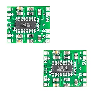 2pcs pam8403 mini amplifier board - 5v input 2x3w output compact class d audio amplifier for diy projects