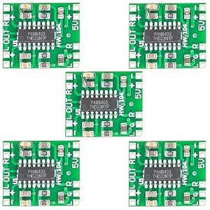 5pcs pam8403 mini amplifier board - 5v input 2x3w output compact class d audio amplifier for diy projects