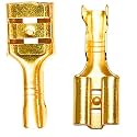 200 Pieces 6mm Electrical Cable Golden Thimble for PCB Car AC RO