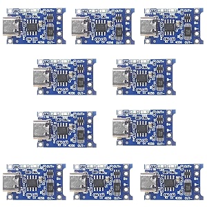 tp4056 c-type 10pcs lithium battery charging converter with overcharge discharge over-current protection charging board