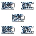 TP4056 C-Type 5PCS Lithium Battery Charging Converter with Overcharge Discharge Over-Current Protection Charging Board (5V,18650)