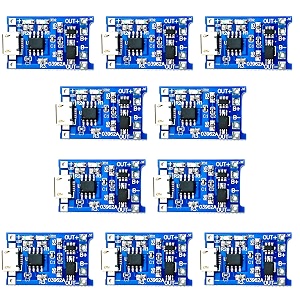 tp4056 micro usb 10pcs lithium battery charging converter with overcharge discharge over-current protection charging board 5v18650