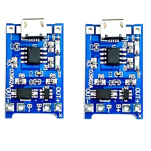 tp4056 micro usb 2pcs lithium battery charging converter with overcharge discharge over-current protection charging board 5v18650