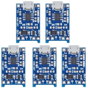 tp4056 micro usb 5pcs lithium battery charging converter with overcharge discharge over-current protection charging board 5v18650