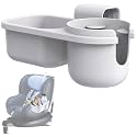 Universal Kids Car Seat Snack Tray, 2 in 1 Cup Holder Snack Tray, Travel Tray for Toddlers Car Seat, Toddler Travel Essential Car Seat Accessories for Snacks, Toys, Books, Drink