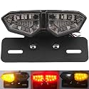Universal Led Motorcycle Tail Lamp Turn Signal Light Brake Number Plate Holder Light (Light Color- Yellow, Red) Pack of 1