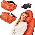 Universal Memory Foam Car Headrest Neck Pillow Ergonomic (Orange,2PCS)