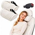 Universal Memory Foam Car Headrest Neck Pillow Ergonomic (White,2PCS)