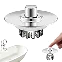 Universal Metal Bathtub Stopper 3-in-1 Shower Drain Hair Catcher, Chrome