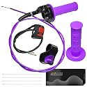 Universal Mini Bike Throttle Assembly&Cable Kit | Direct Replacement for Coleman BT200X,CT200U/EX,MB200&Predator 212cc/196cc Engines | Fits Most 7/8" Handlebar Mini Bikes with Cruise Control (Purple)