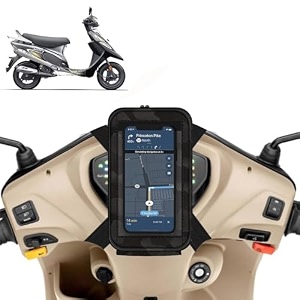 universal mobile holderstandmount pouch for scooters scooty for scooty pep plus black