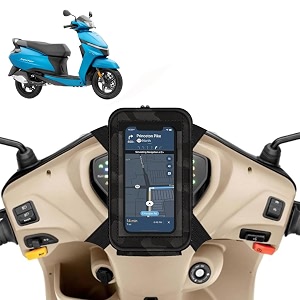 universal mobile holderstandmount pouch for scooters scooty for jupiter 125 black