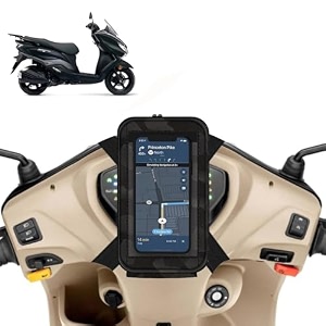 universal mobile holderstandmount pouch for scooters scooty for burgman electric black