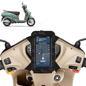 universal mobile holderstandmount pouch for scooters scooty for access black