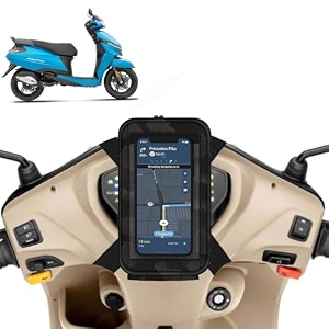 universal mobile holderstandmount pouch for scooters scooty for jupiter classic black